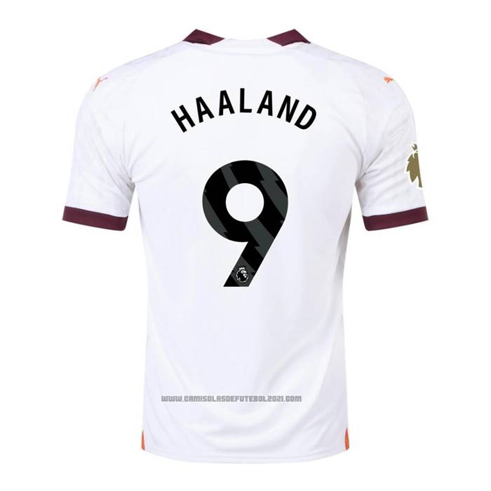 Camisola Manchester City Jogador Haaland 2º 2023-2024
